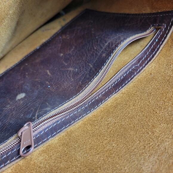 Cageless Birds Brown Leather Shoulder Bag Tote - Picture 9 of 13